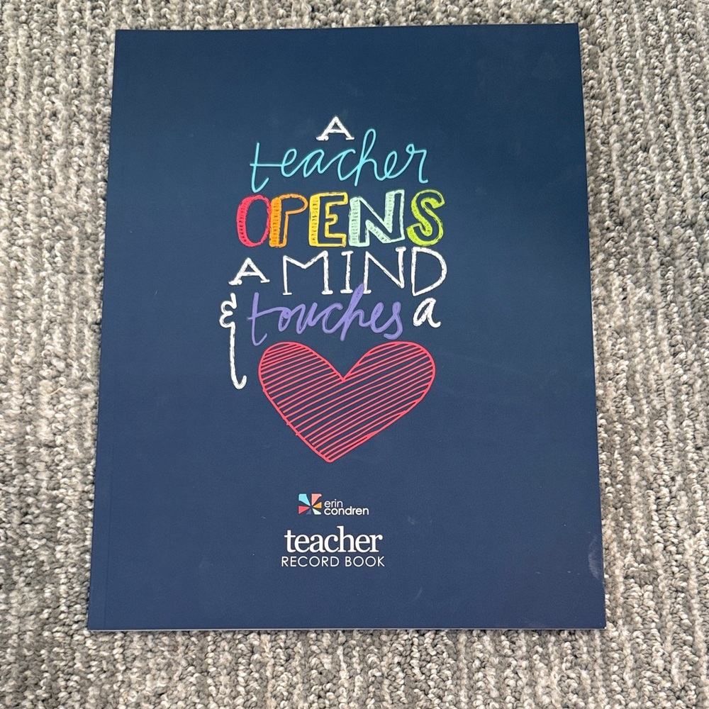 Erin Condren Navy Teacher Record Book Planner New With Tags